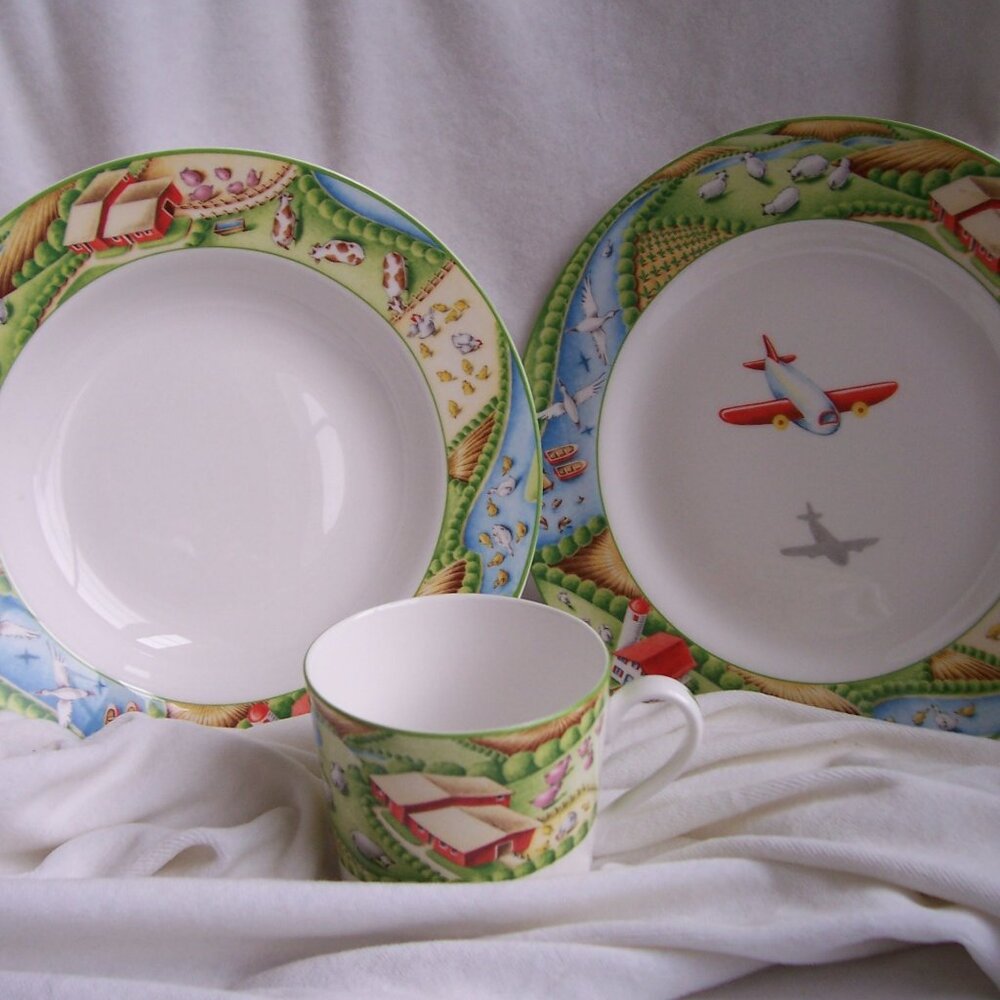 Tiffany & Co. "Farm" Fine Bone China Child Dish Set